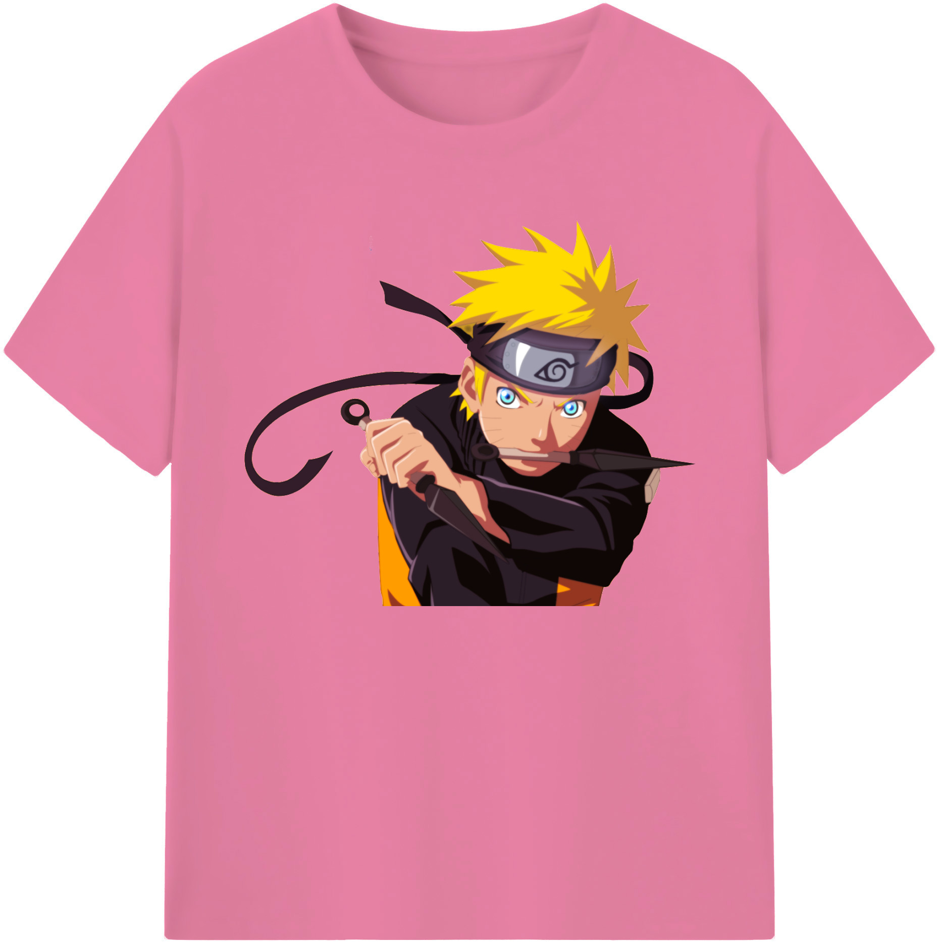 （画像用） NARUTO -ナルト- うずまき ナルト Uzumaki Naruto 綿100％半袖Tシャツ（フロントプリント）